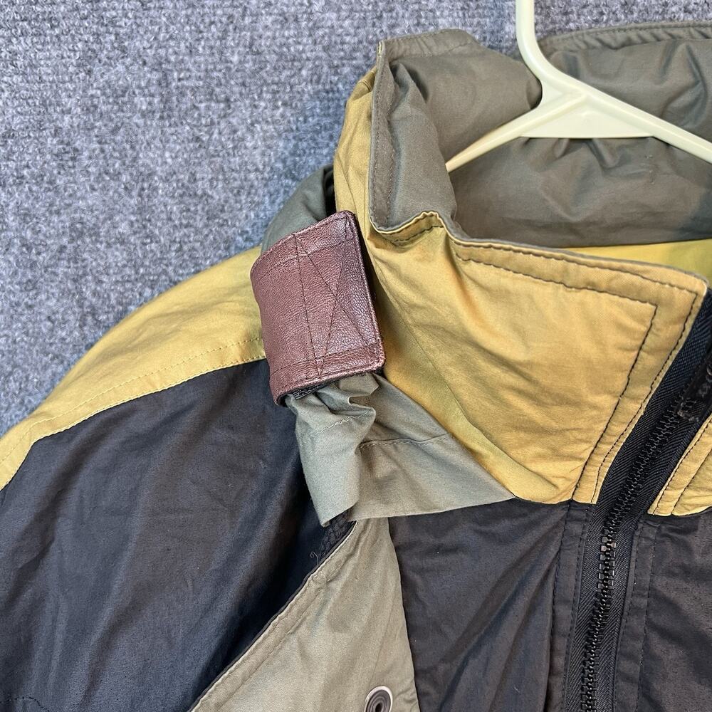 Club Trans-Atlantique Down Jacket L Black Yellow 80/20 Feather Leather Trim - Picture 4 of 16